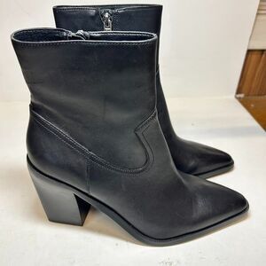 Steve Madden Womens 8 M Black Leather Elene Western Ankle Booties NIB XI6